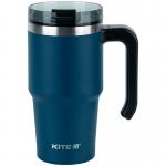 Термокружка з ручкою Kite K24-1207-2, 600 мл, смарагдова