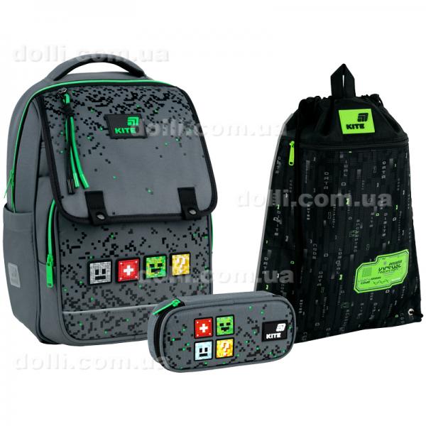 Школьный набор Kite Education Pixel SET_K26-772M-2 (рюкзак, пенал, сумка)