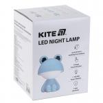 Світильник-нічник LED з акумулятором Kite Cute Froggy K25-316-3-3, блакитний