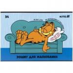 Тетрадь для рисования Kite Garfield GF25-242, 24 листа