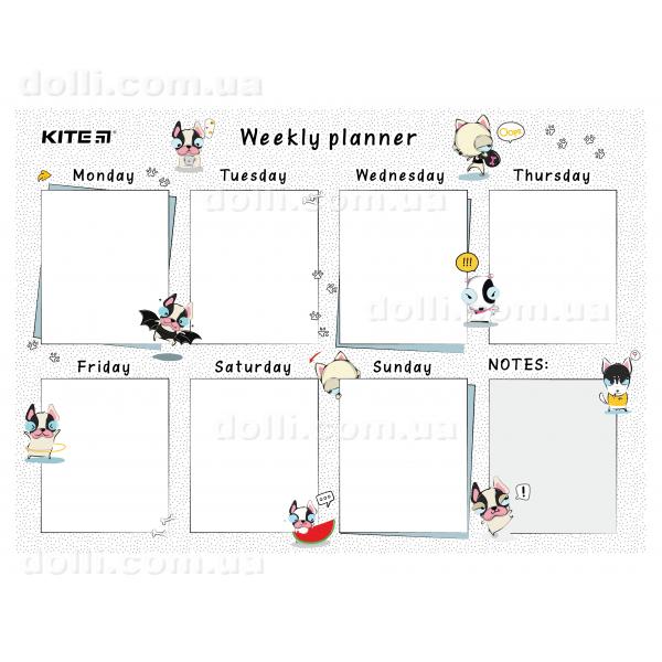 Планер настінний на тиждень Kite Funny dogs K22-471-3, А4