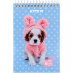 Блокнот пластиковый Kite Studio Pets SP24-196, А6, 48 листов, нелинованный