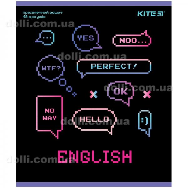 Зошит предметний Kite Neo K24-240-10, 48 аркушів, лінія, англійська мова