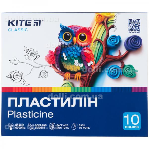 Пластилін восковий Kite Classic K-084, 10 кольорів, 200 г