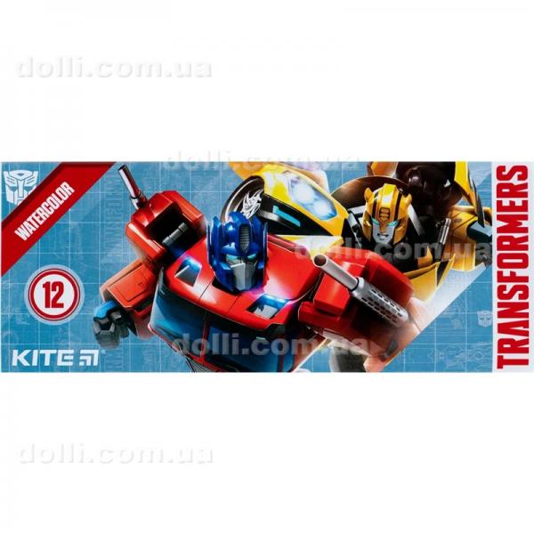Фарби акварельні в картонній упаковці Kite Transformers TF23-041, 12 кольорів