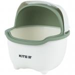 Настольный контейнер для мусора Kite K24-009-7, бело-зеленый