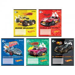 Зошит шкільний Kite Hot Wheels HW24-232, 12 аркушів, клітинка