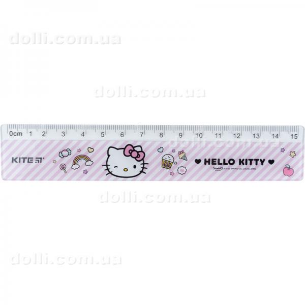 Лінійка пластикова Kite Hello Kitty HK22-090, 15 см
