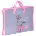 Папка-портфель на блискавці Kite Studio Pets SP24-202, 1 відділення, A4