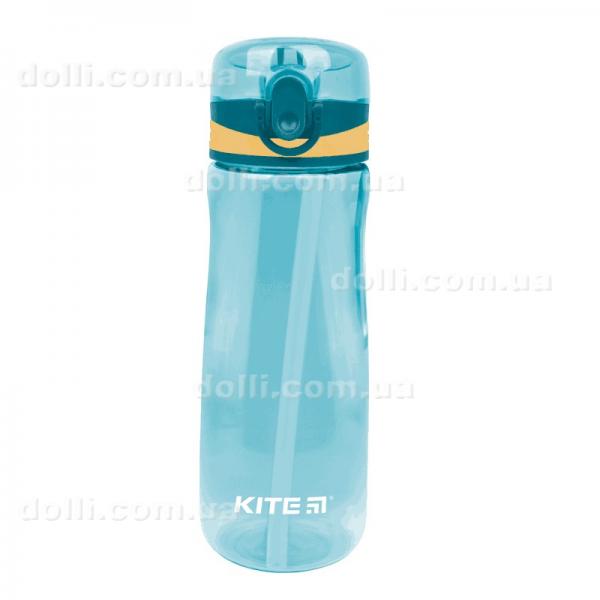 Пляшечка для води з трубочкою Kite K22-419-03, 600 мл, зелена