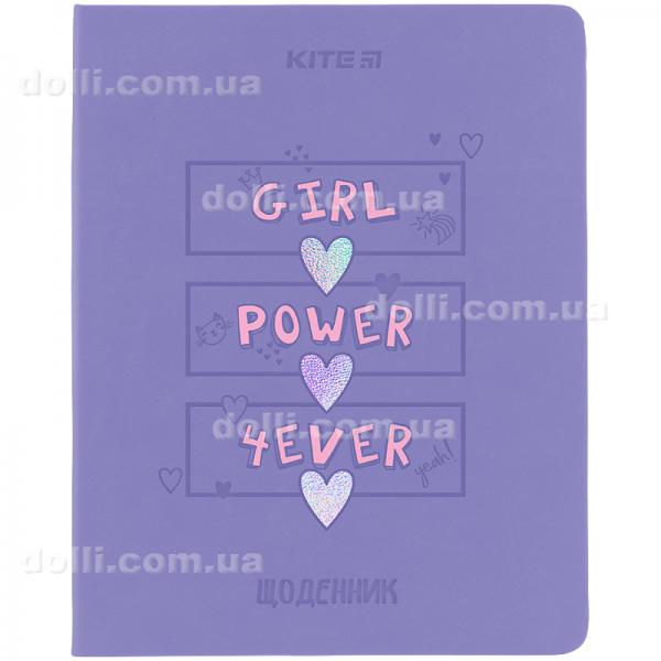 Щоденник шкільний Kite Girl Power 4ever K24-283-3, м'яка обкладинка, PU