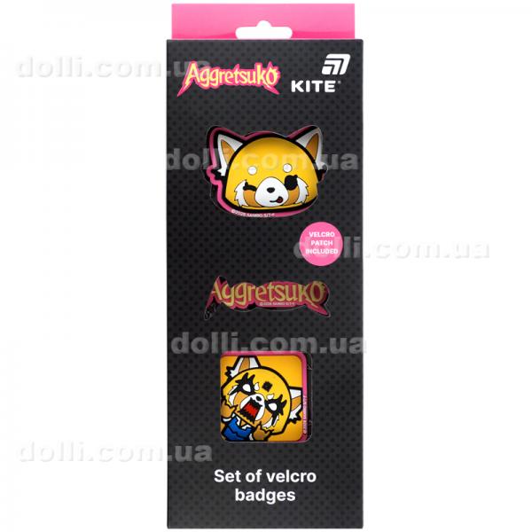 Набор бейджев на липучке Kite Aggretsuko AR26-3012, 3 шт.