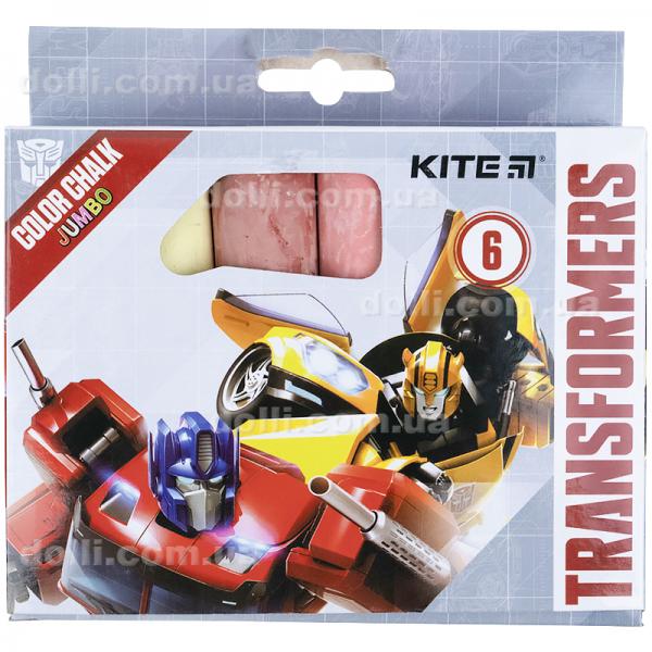Мел цветной Kite Jumbo Transformers TF21-073, 6 цветоов