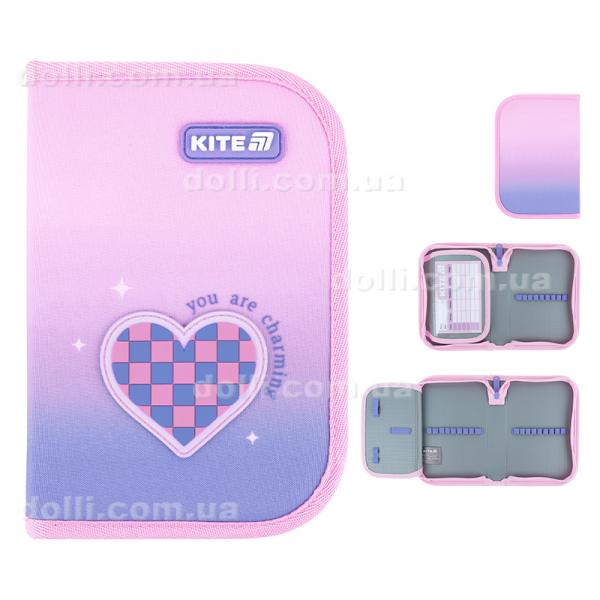 Пенал без наполнения Kite Charming K26-621-1, 1 отделение, 1 отворот