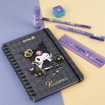 Блокнот на спіралі Kite Kuromi HK25-190, A5, 80 аркушів, клітинка