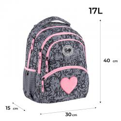 Рюкзак школьний GoPack Education Fluffy Heart GO26-175M-4
