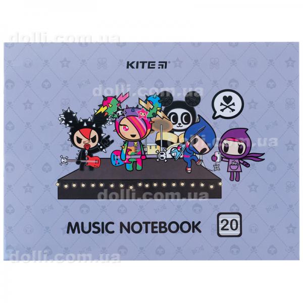 Тетрадь для нот Kite tokidoki TK24-405, А5, 20 листов