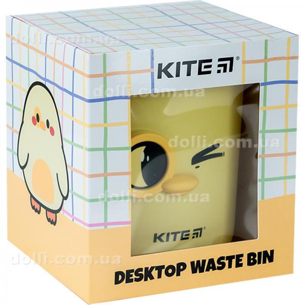 Настольный контейнер для мусора Kite K24-011-2, желтый