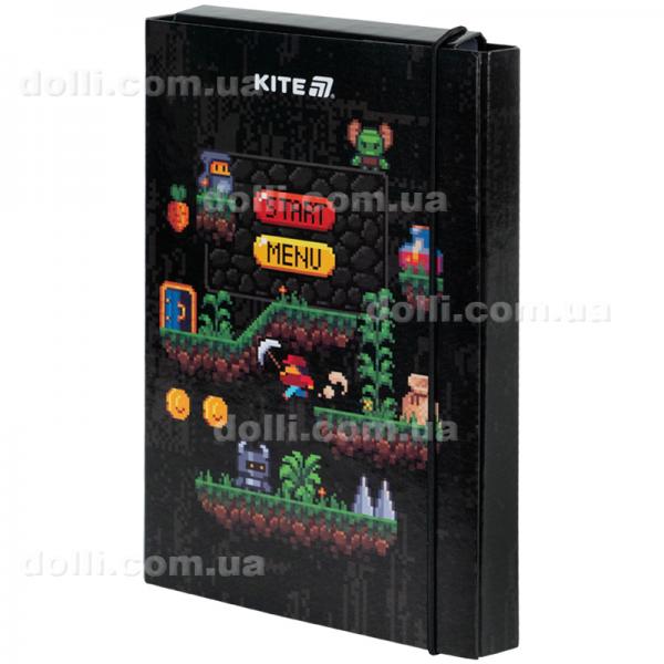 Папка для зошитів на гумці Kite Pixel Game K25-210-2, картон