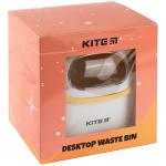 Настольный контейнер для мусора Kite K24-009-8, бело-оранжевый