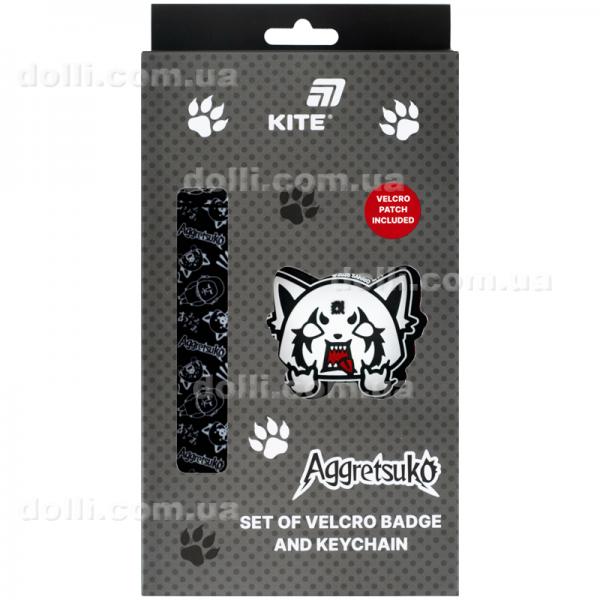 Набор бейдж на липучке и подвеска Kite Aggretsuko AR26-3010, 2 шт.