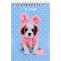 Блокнот пластиковий Kite Studio Pets SP24-196, А6, 48 аркушів, нелінований