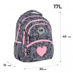 Рюкзак школьний GoPack Education Fluffy Heart GO26-175M-4