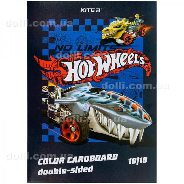Картон кольоровий двосторонній Kite Hot Wheels HW24-255, А4