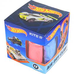 Пластилин воздушный Kite Hot Wheels HW22-135, 12 цветов + формочка
