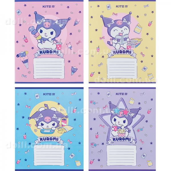 Тетрадь школьная Kite Kuromi HK24-235-2, 12 листов, в косую линию