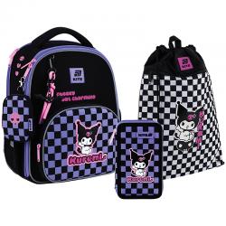 Школьный набор Kite Education Kuromi SET_HK25-556M (рюкзак, пенал, сумка)