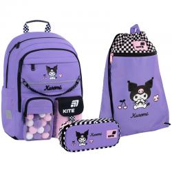 Школьный набор Kite Education Kuromi SET_HK26-584M (рюкзак, пенал, сумка)