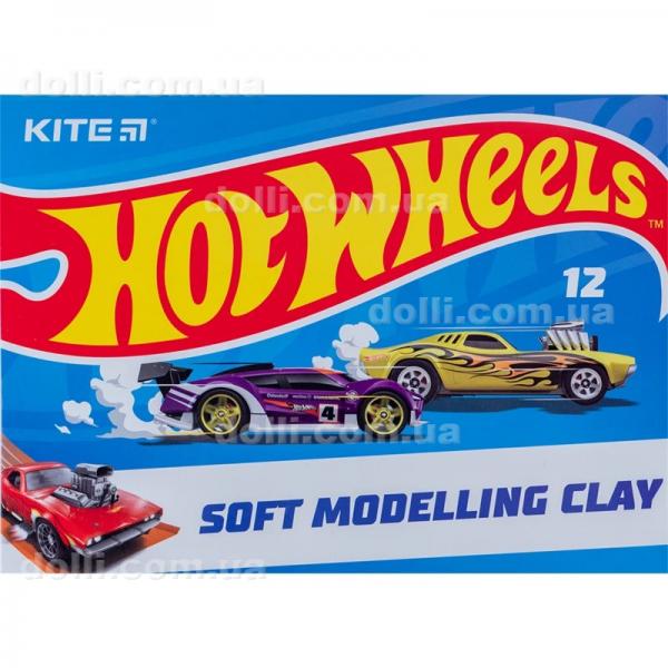 Пластилін восковий Kite Hot Wheels HW23-1086, 12 кольорів, 240 г