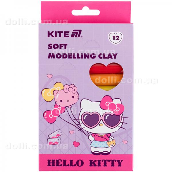 Пластилин восковой Kite Hello Kitty HK25-086, 12 цветов, 200 г