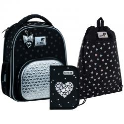 Школьный набор Kite Education Black&Silver SET_K26-556M-2 (рюкзак, пенал, сумка)