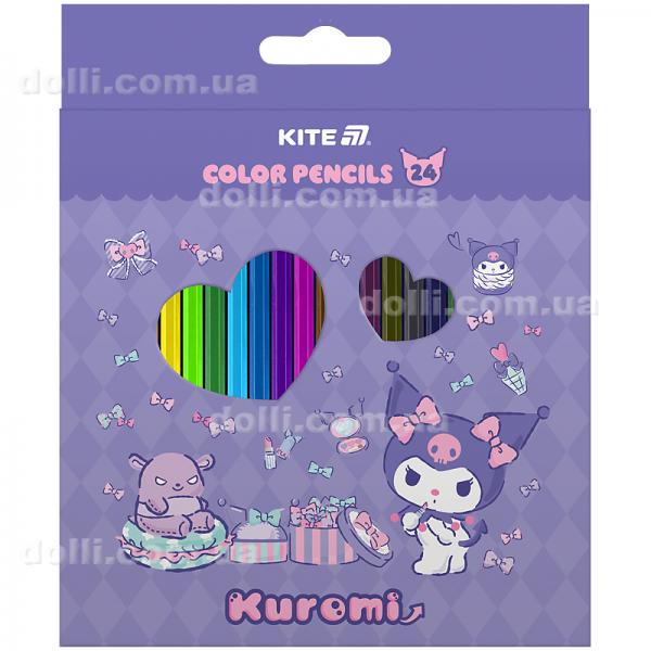 Олівці кольорові Kite Kuromi HK25-055, 24 шт.