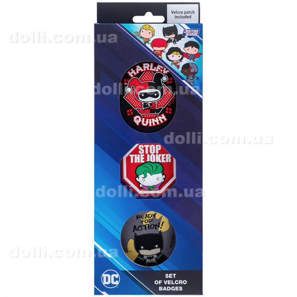 Набор бейджей на липучке Kite DC Comics Justice League DC24-3012-2, 3 шт.