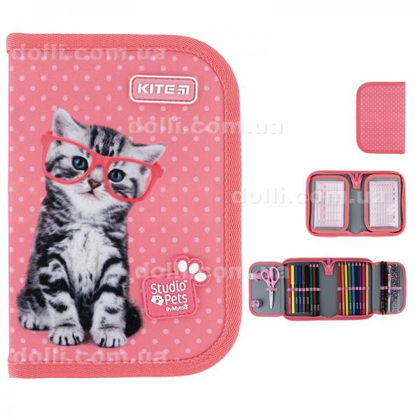Пенал с наполнением Kite Studio Pets SP24-622H-2, 1 отделение, 2 отворота