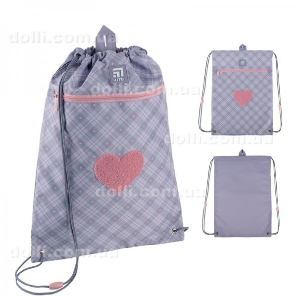 Сумка для обуви Kite Fluffy Heart K24-601M-23