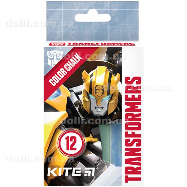 Крейда кольорова Kite TransformersTF24-075, 12 штук