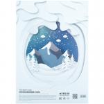 Картон белый Kite K21-1254, А4, 10 листов, папка