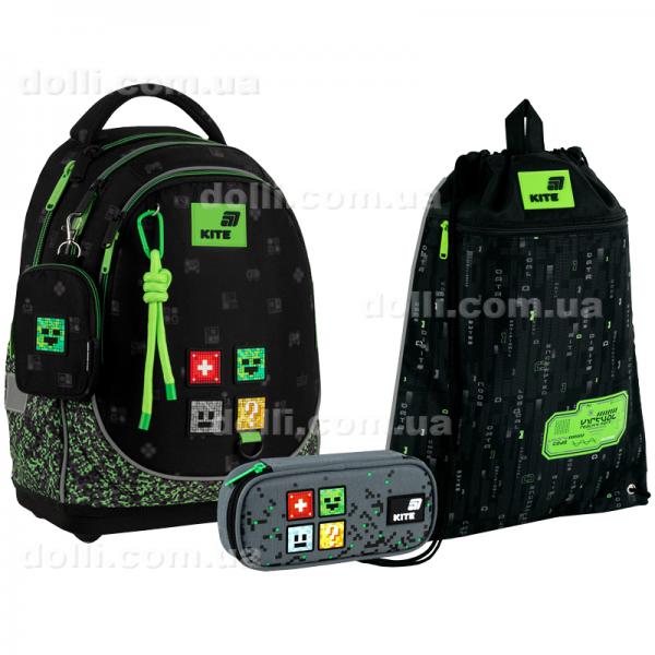 Шкільний набір Kite Education Pixel SET_K26-724S-4 (рюкзак, пенал, сумка)