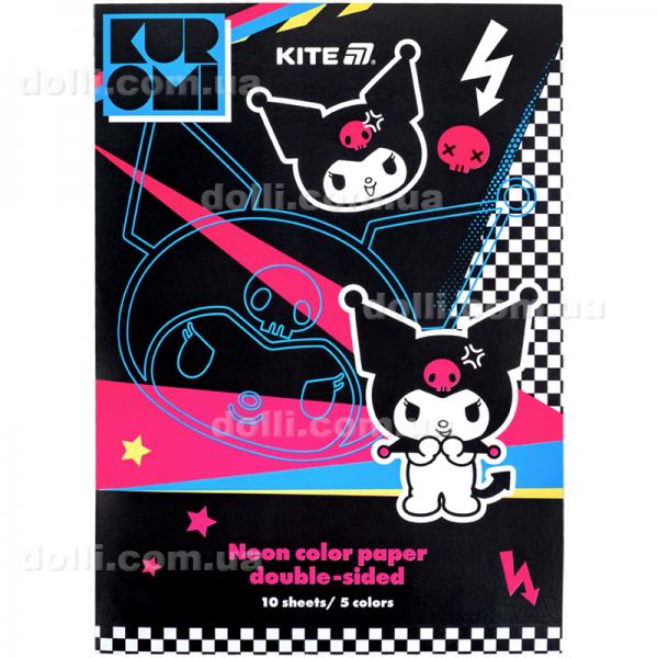 Папір кольоровий неоновий Kite Kuromi HK24-252-2, A4