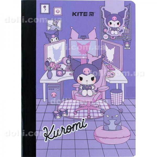 Блокнот с магнитной закладкой Kite Kuromi HK24-192, А5, 60 листов, клетка