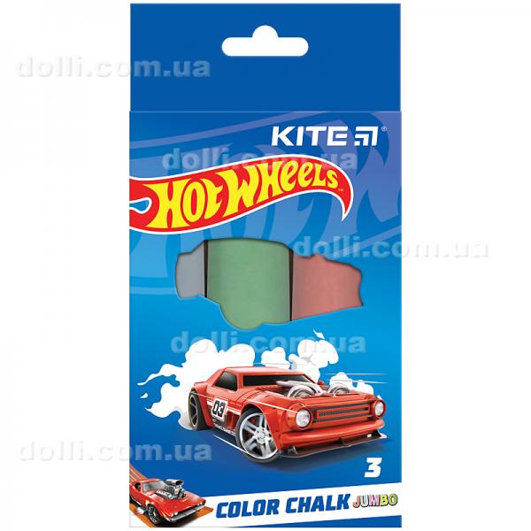 Крейда кольорова Kite Jumbo Hot Wheels HW24-077, 3 кольори