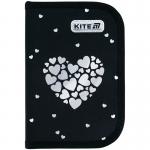 Пенал без наповнення Kite Black&Silver K26-622-5, 1 відділення, 2 відвороти