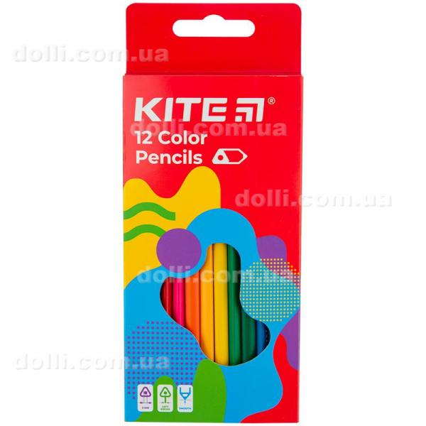 Карандаши цветные трёхгранные Kite Fantasy K22-053-2, 12 цветов
