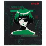 Тетрадь школьная Kite Anime K25-238-1, 24 листа, клетка