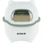 Настольный контейнер для мусора Kite K24-009-7, бело-зеленый