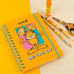 Блокнот на спіралі Kite Garfield GF25-190, A5, 80 аркушів, клітинка